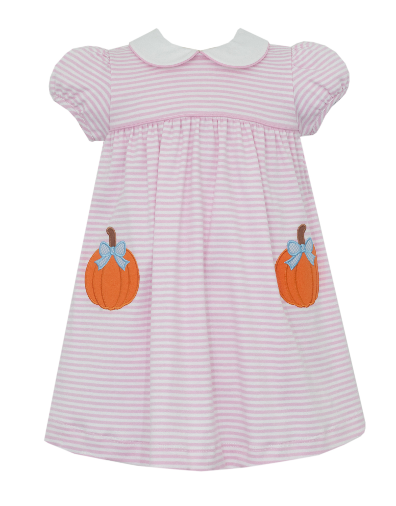 Claire and Charlie 5006D Pink Stripe Knit Pumpkin Dress