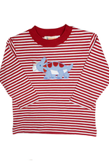 Luigi F26 LS Shirt Red Stripe Triceratops