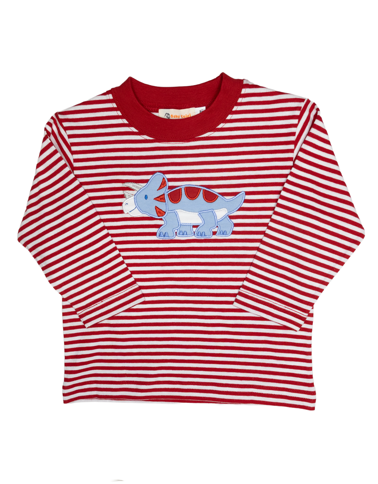 Luigi F26 LS Shirt Red Stripe Triceratops