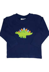 Luigi F26 LS Shirt Navy Stegosaurus