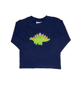 Luigi Long Sleeve Shirt Navy Stegosaurus