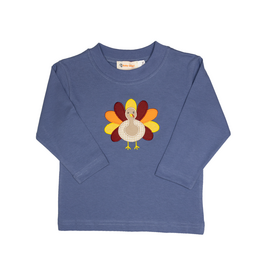 Luigi Long Sleeve Shirt Steel Blue Turkey
