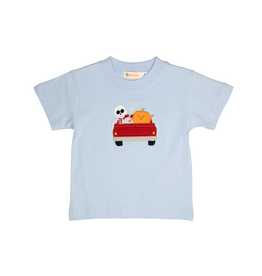 Luigi Short Sleeve Shirt Light Blue Skeleton Pumpkin