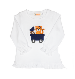 Luigi Ruffle Shirt White Tiger Wagon
