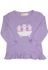 Luigi F26 Ruffle Shirt Lavender Poodles Tub