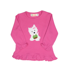 Luigi Ruffle Shirt Hot Pink Westie