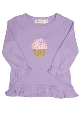 Luigi F26 Ruffle Shirt Lavender Cupcake