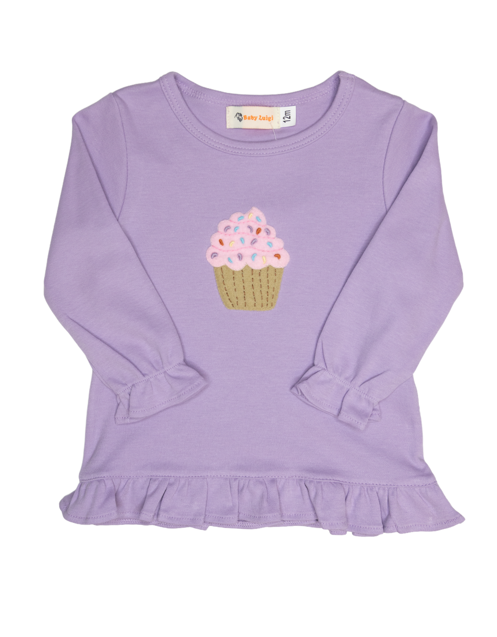 Luigi F26 Ruffle Shirt Lavender Cupcake