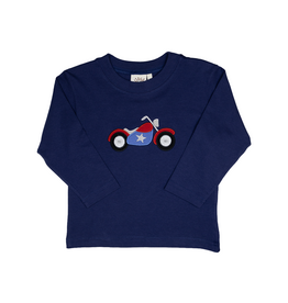 Luigi Long Sleeve Shirt Navy Motorcycle