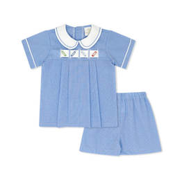 Lullaby Set Noah Ribbon Short Set w/3 Ribbons River Royal Mingingham