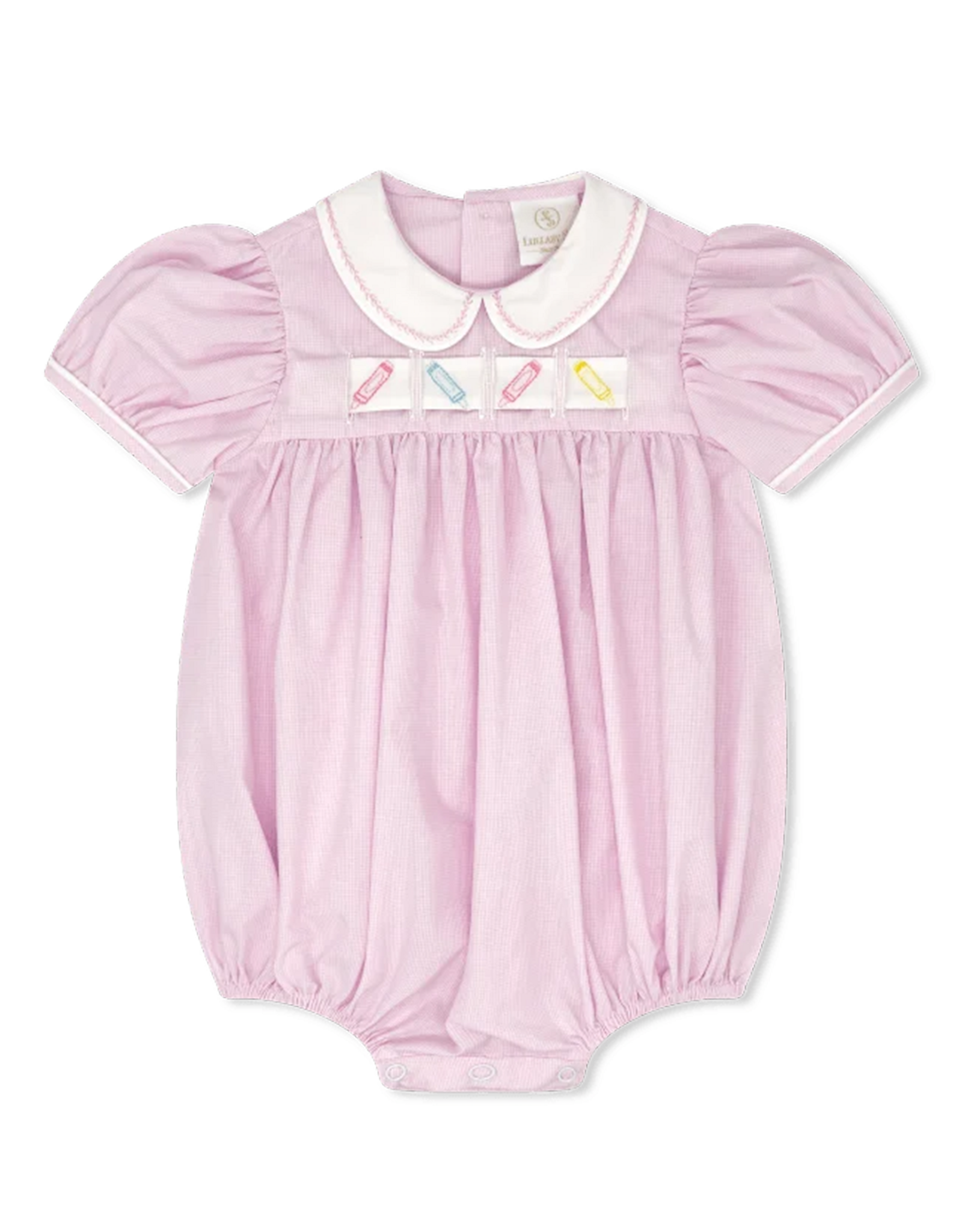 Lullaby Set Ruth Ribbon Bubble w/3 Ribbons Baby Pink Minigingham