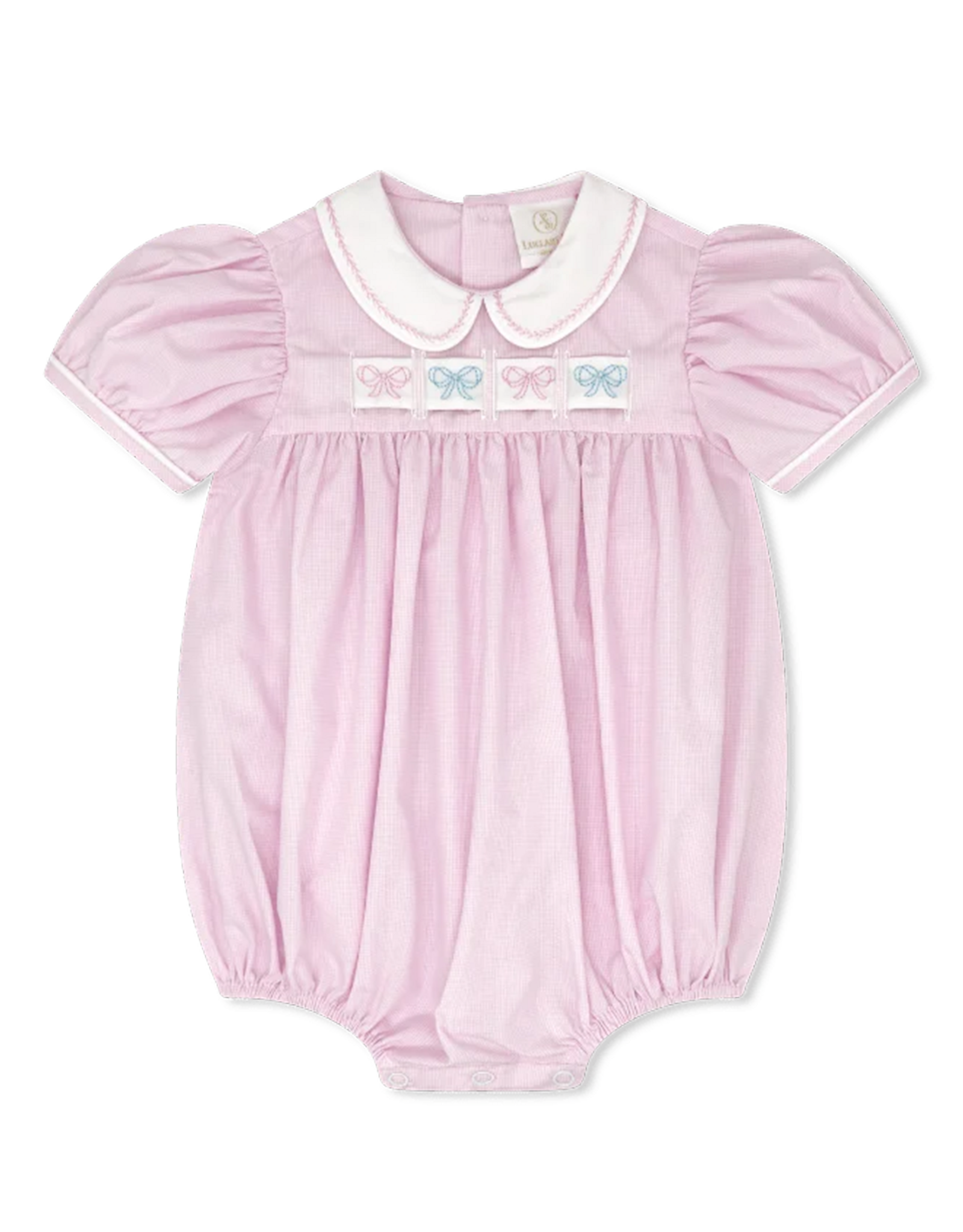 Lullaby Set Ruth Ribbon Bubble w/3 Ribbons Baby Pink Minigingham