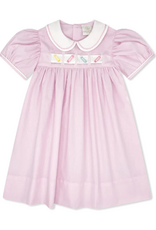 Lullaby Set Ruth Ribbon Dress w/3 Ribbons Baby Pink Minigingham