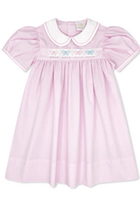 Lullaby Set Ruth Ribbon Dress w/3 Ribbons Baby Pink Minigingham