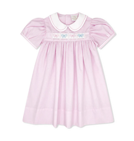 Lullaby Set Ruth Ribbon Dress w/3 Ribbons Baby Pink Minigingham