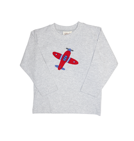 Luigi Long Sleeve Shirt Grey Airplane