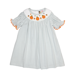 Banana Split Pumpkin Patch Smocked Bishop Dress
