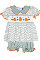 Banana Split 233 Pumpkin Patch Smocked Bloomer Set