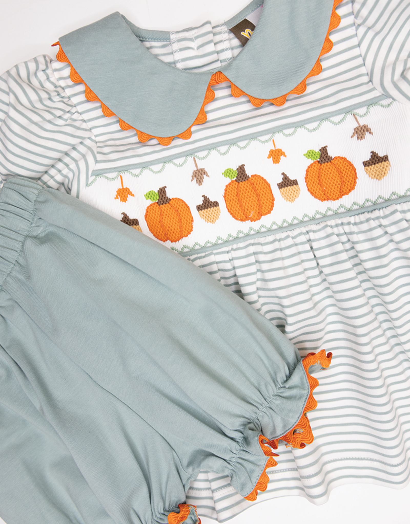 Banana Split 233 Pumpkin Patch Smocked Bloomer Set