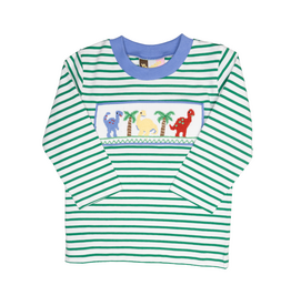 Banana Split Dinosaur Smocked Shirt