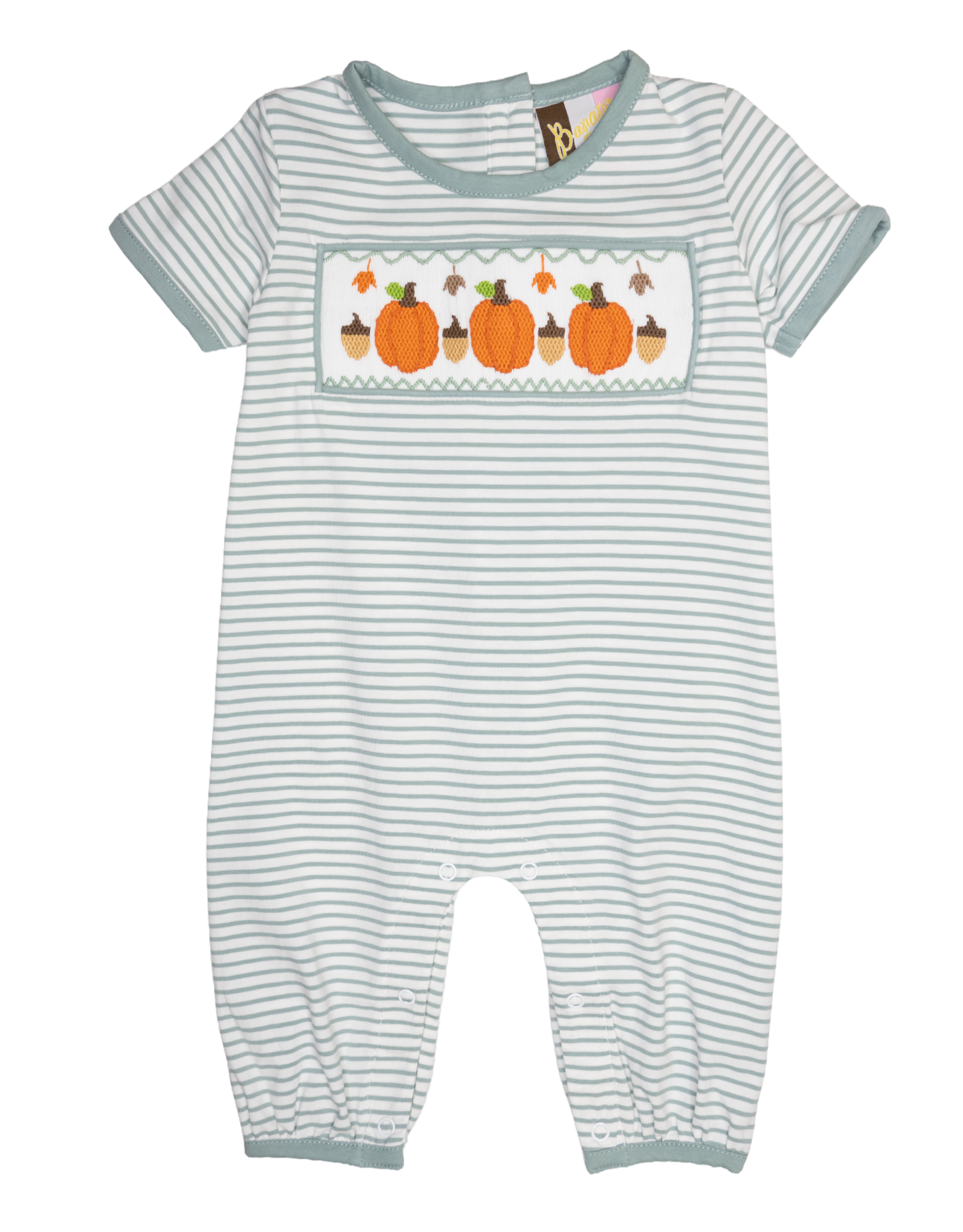 Banana Split 235 Pumpkin Patch Smocked Romper