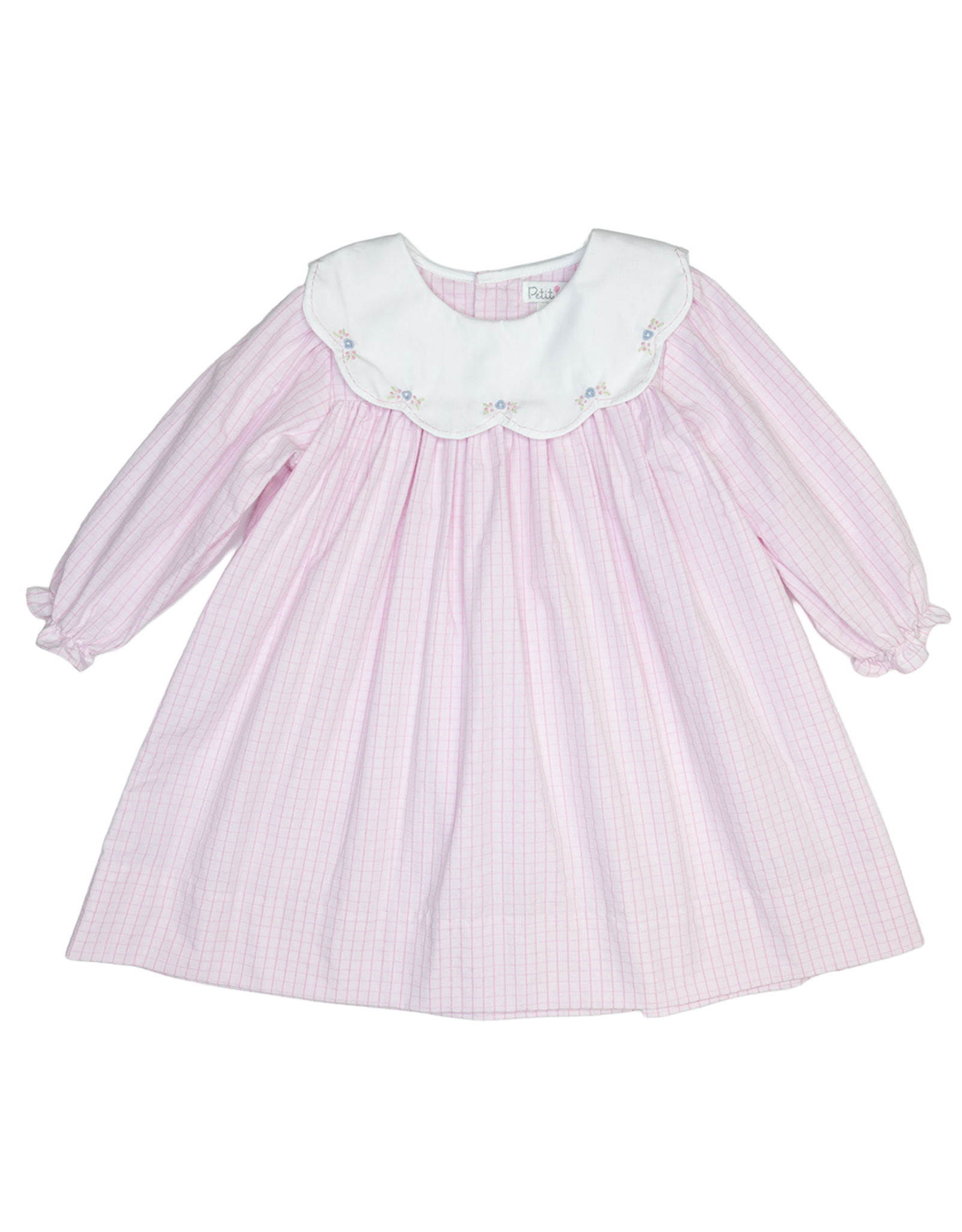Petit Ami 3/4010 Pink Scalloped Collar Dress