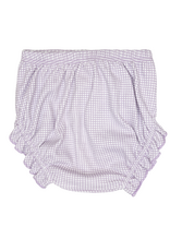 Luigi IDC001P Gingham Diaper Cover Lavender