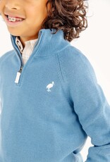 TBBC Hayden Half Zip Sweater Barnsley Blue