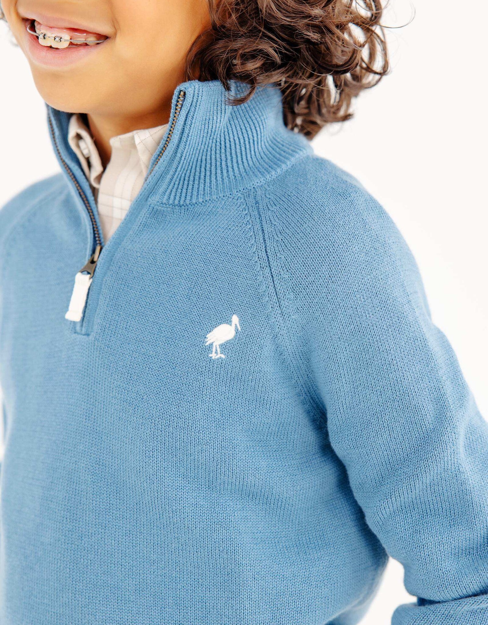TBBC Hayden Half Zip Sweater Barnsley Blue
