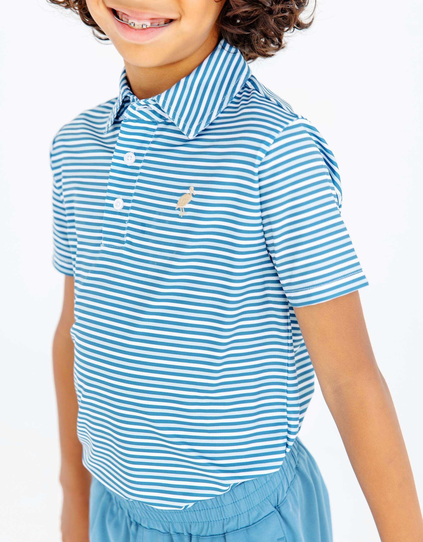TBBC Prepletic Prim Proper Polo Sumner County Stripe/ Barnsley Blue