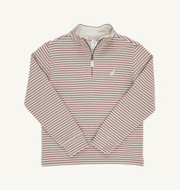 TBBC Hayword Half Zip Gray Bay Brown/Pearl Stripe