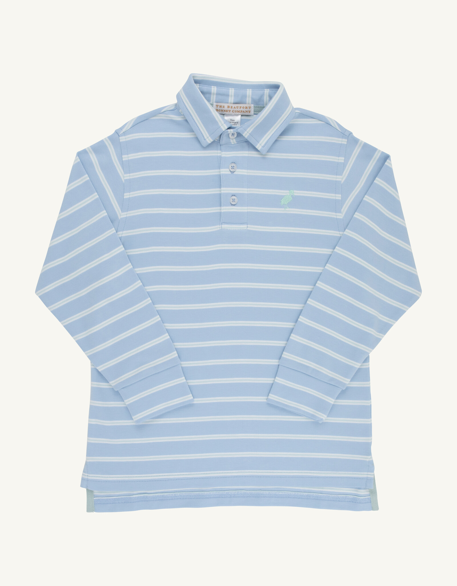 TBBC LS Prim Sarasota Sky/Worth White Stripe