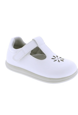 Footmates Becky T-Strap White 106