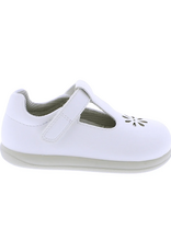 Footmates Becky T-Strap White 106