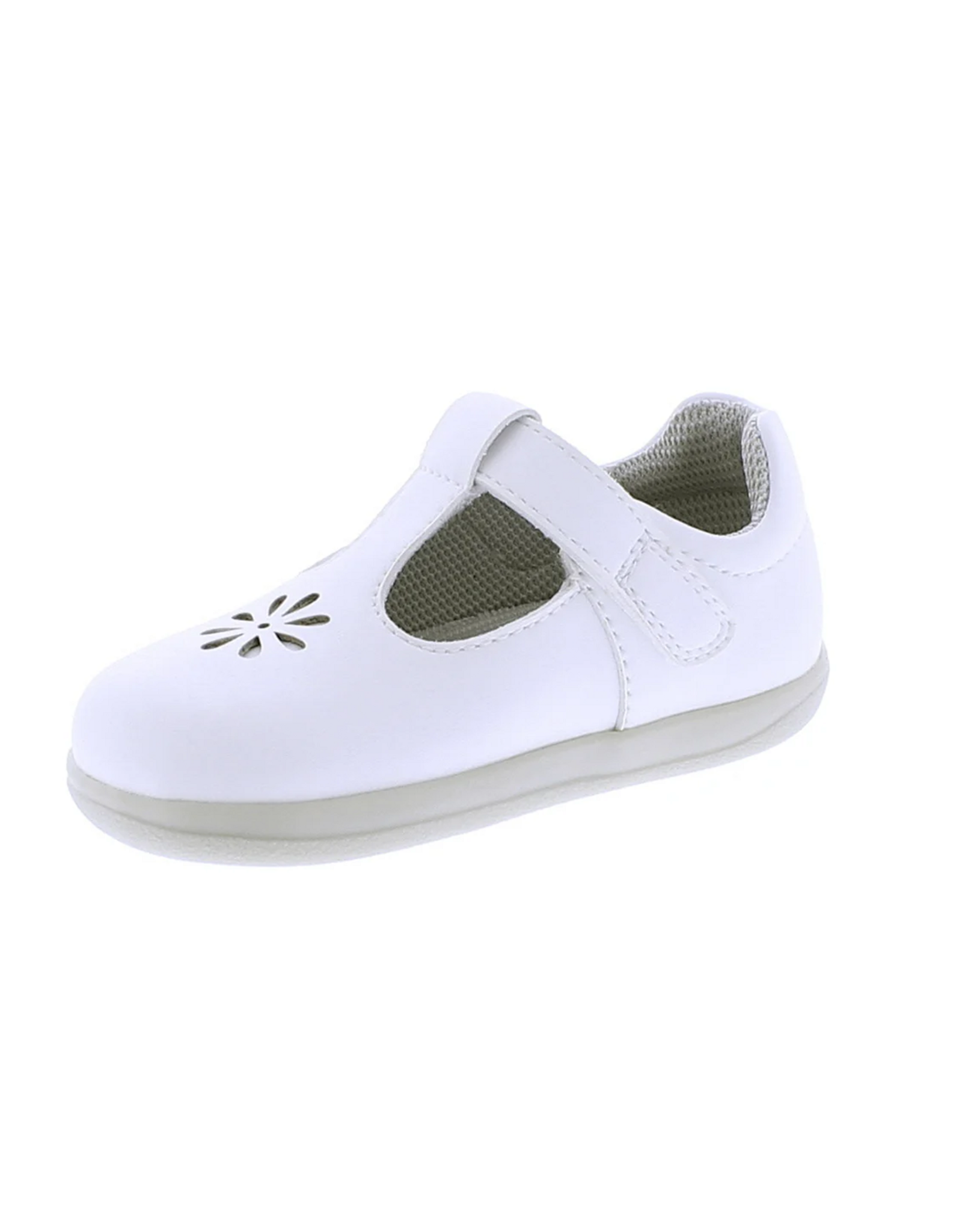 Footmates Becky T-Strap White 106