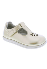 Footmates Becky T-Strap Gold 276