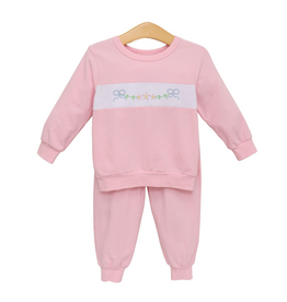 Trotter Street Kids Flower Jogger Set