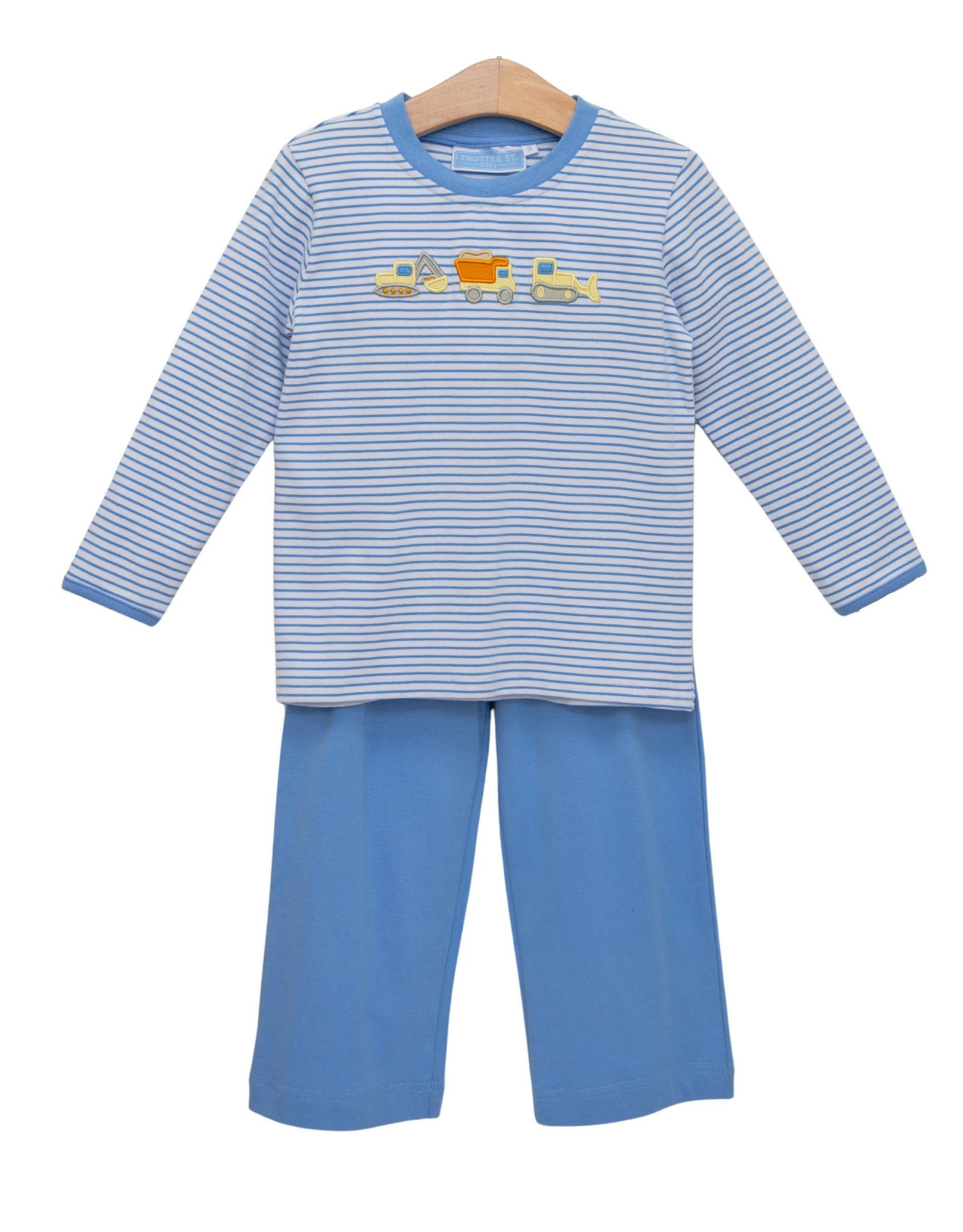 Trotter Street Kids TSF26 Construction Trucks Pant Set