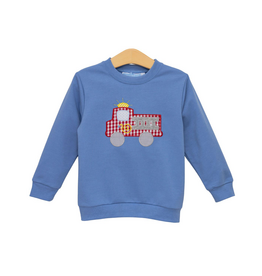 Trotter Street Kids French Terry Fire Truck Pullover