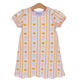 Trotter Street Kids Pumpkin Patch Scalloped Dress