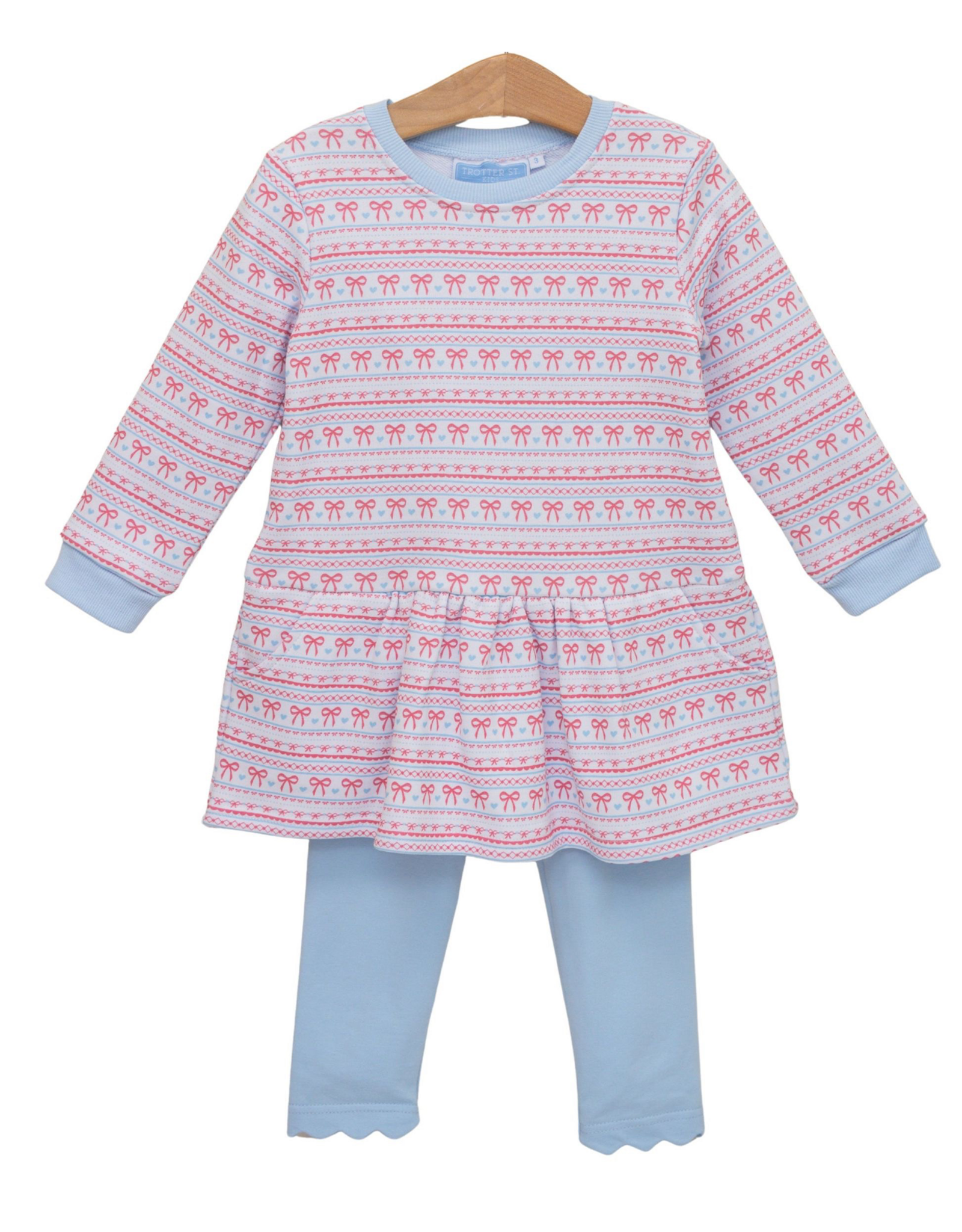 Trotter Street Kids TSF26 French Terry Sweetheart Tunic Set