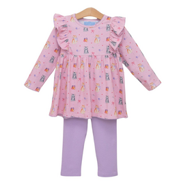 Trotter Street Kids Fluffy Friends Pant Set