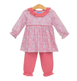 Trotter Street Kids Tea for Two Bloomer Pant Set