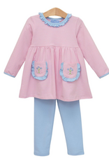 Trotter Street Kids TSF26 Flower Bouquet Pant Set