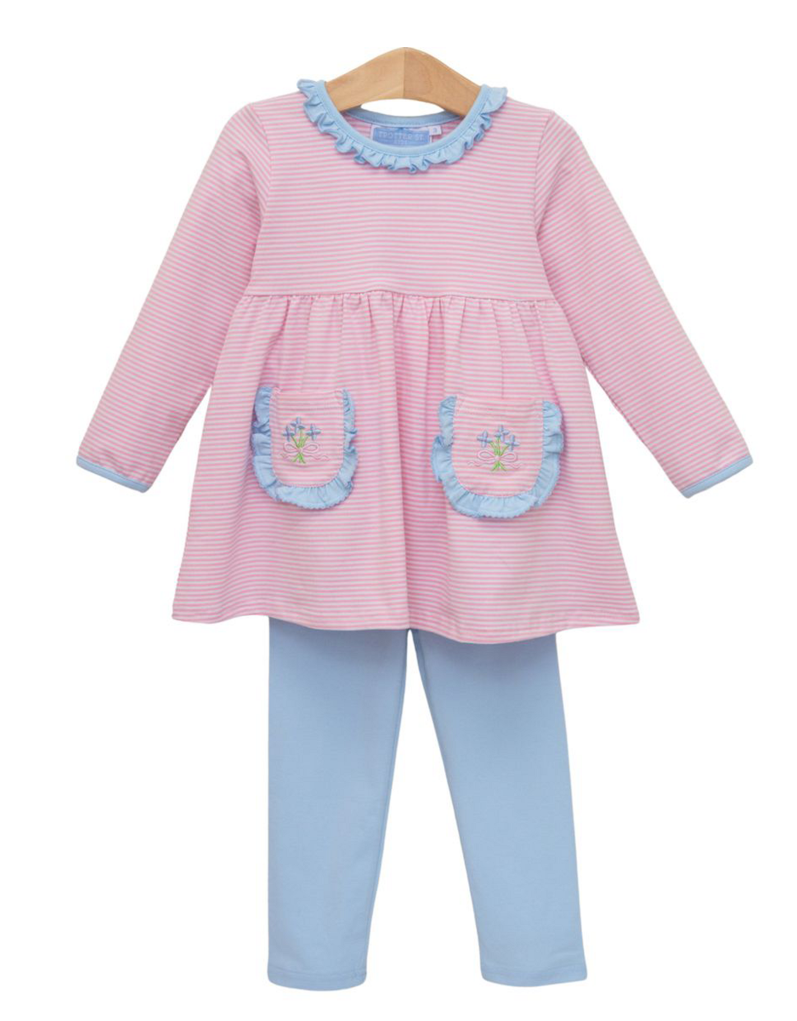 Trotter Street Kids TSF26 Flower Bouquet Pant Set