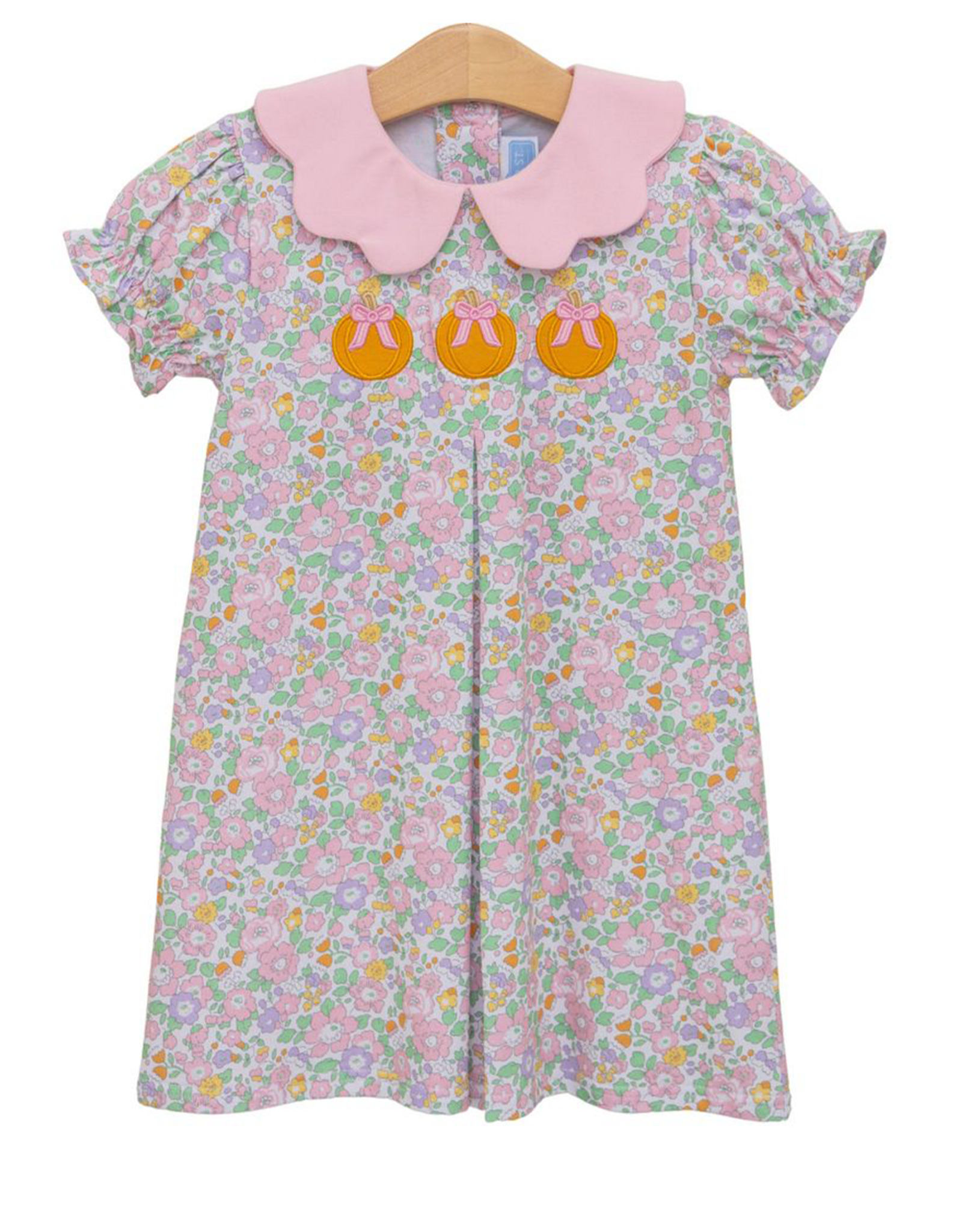 Trotter Street Kids TSF26 Pumpkin Floral Dress