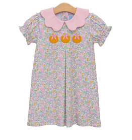 Trotter Street Kids Pumpkin Floral Dress