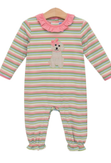 Trotter Street Kids TSF26 Puppy Ruffle Romper