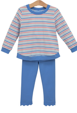 Trotter Street Kids TSF26 Reagan Hampton Stripe Pant Set