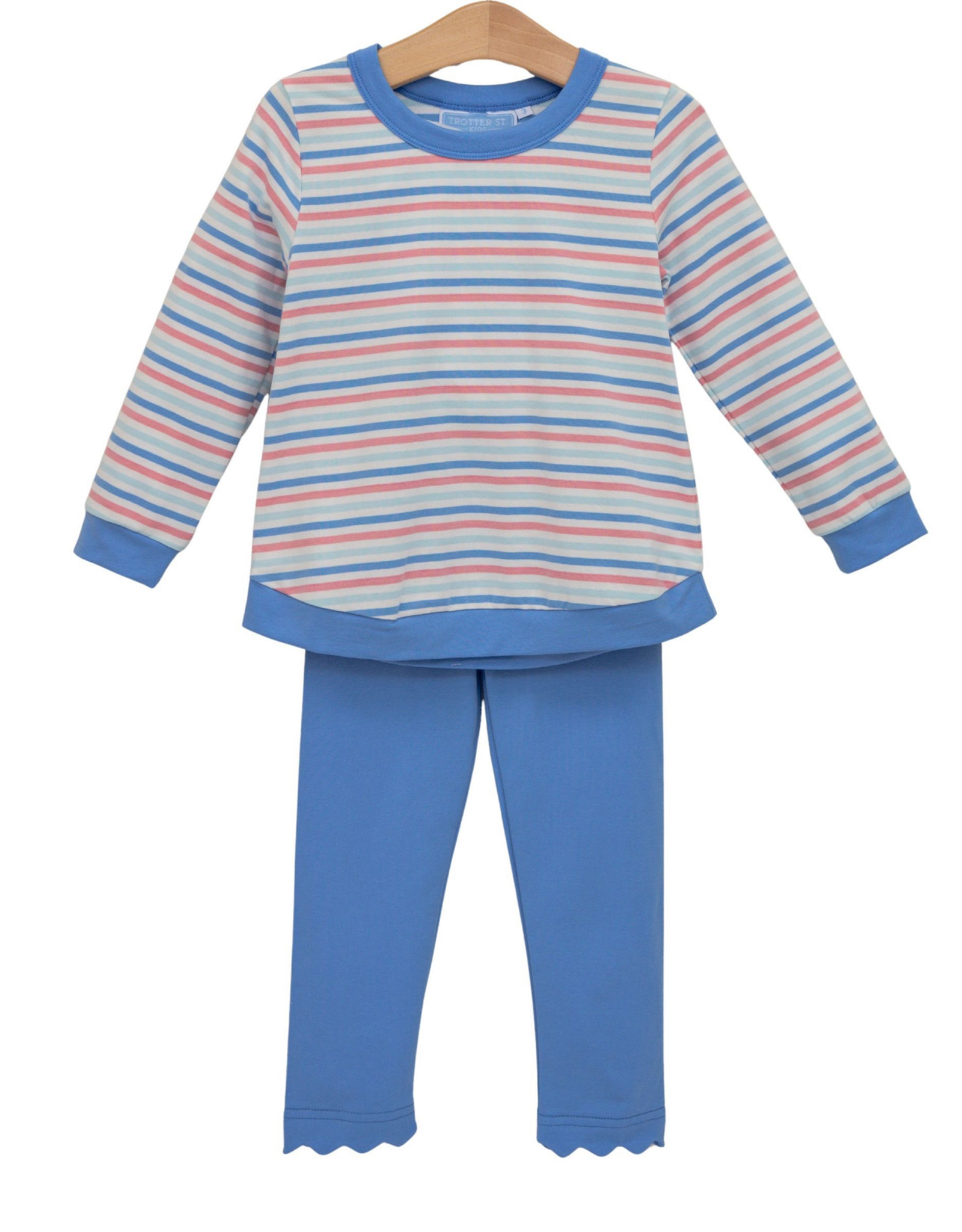 Trotter Street Kids TSF26 Reagan Hampton Stripe Pant Set